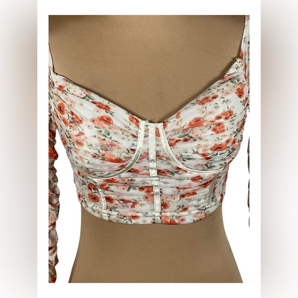 WINDSOR ~ Sweet Moments Ruched‎ Floral Bustier NWT Small - Picture 7 of 9